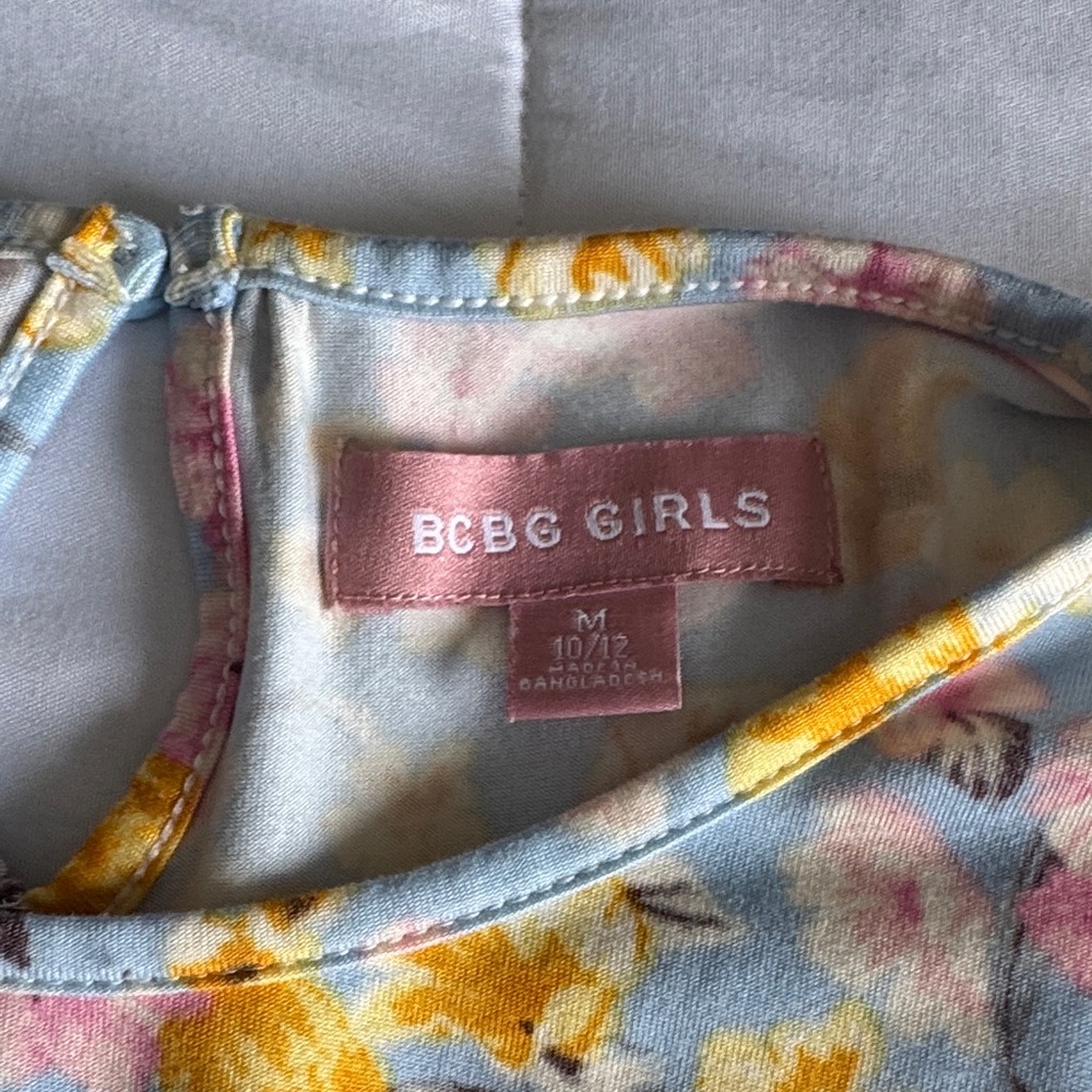 BCBGirls Kids Floral Dress - Soft Blue and Yellow - Picture 2 of 7